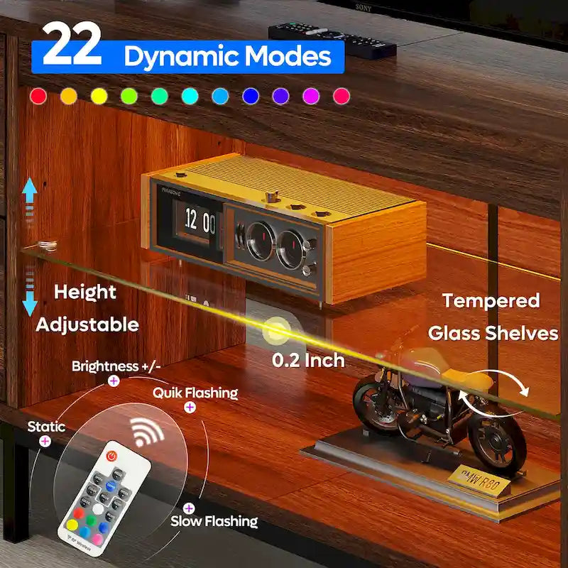 Contemporary 80-Inch TV Stand for 75/80/85 Inch TVs with 2 Drawers 19