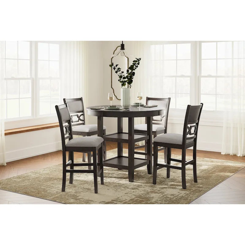 Signature Design by Ashley Langwest Counter Height Dining Table with 4 Barstools - Complete Set of 5 12