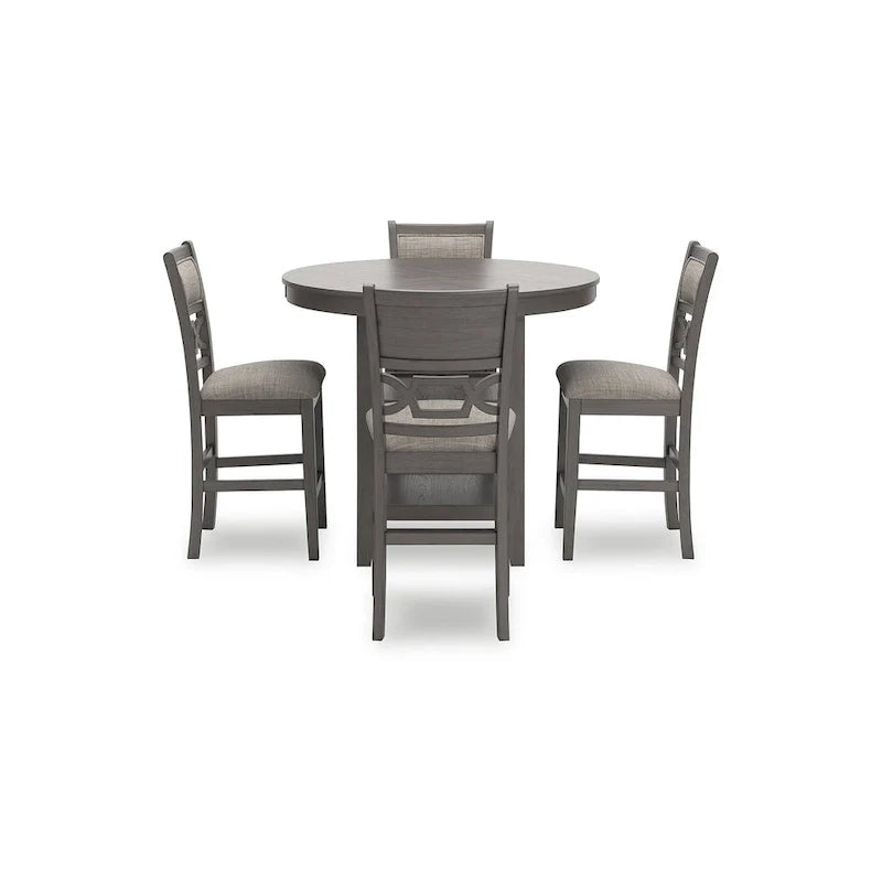 Signature Design by Ashley Langwest Counter Height Dining Table with 4 Barstools - Complete Set of 5 8