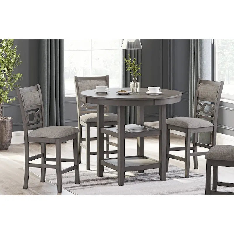 Signature Design by Ashley Langwest Counter Height Dining Table with 4 Barstools - Complete Set of 5 10