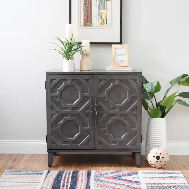 Chanters Solid Wood 2-Door Decorative Cabinet 15