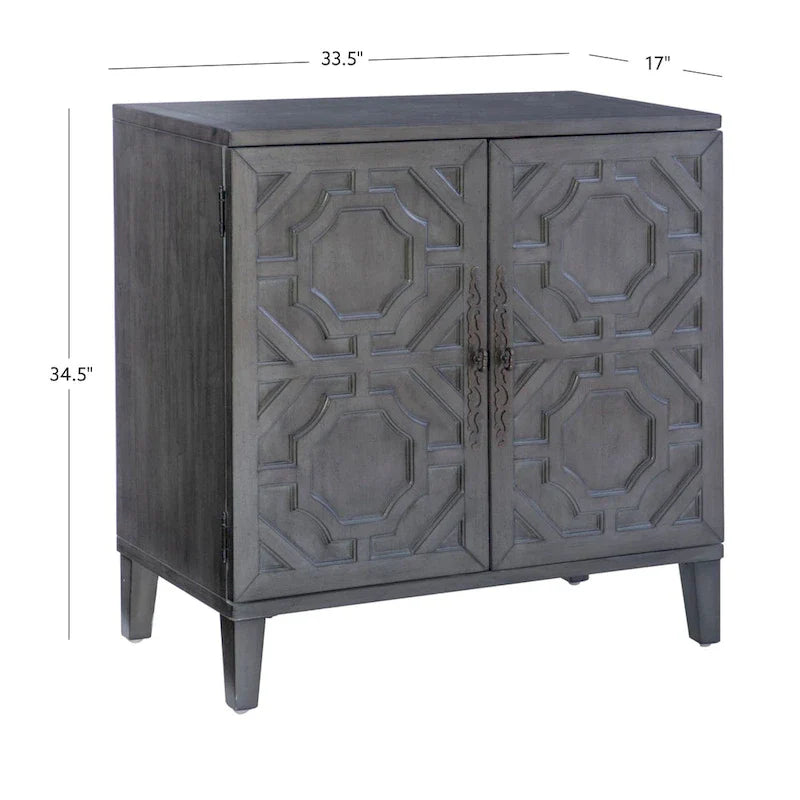 Chanters Solid Wood 2-Door Decorative Cabinet 8