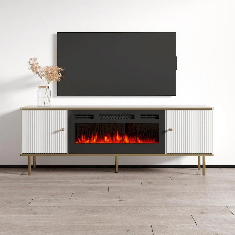 Camelia 63-Inch Electric Fireplace TV Stand 11