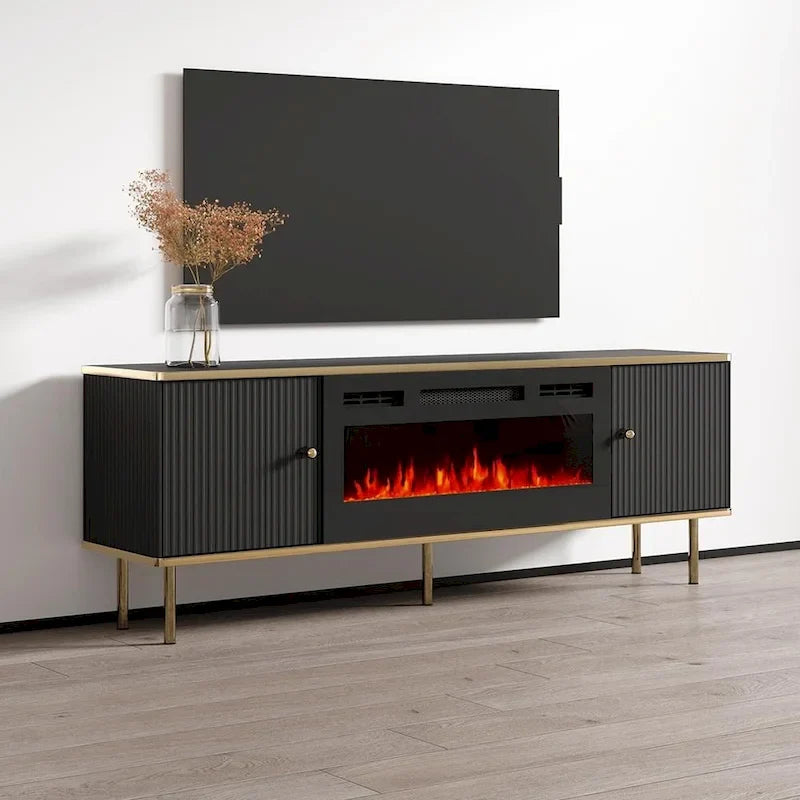 Camelia 63-Inch Electric Fireplace TV Stand 2