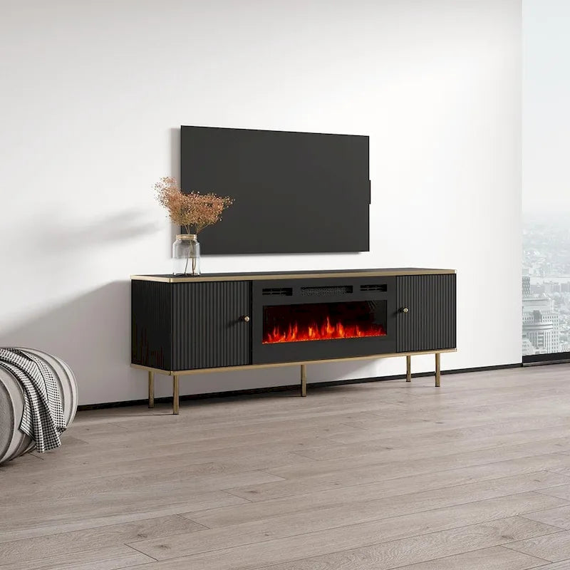 Camelia 63-Inch Electric Fireplace TV Stand 3