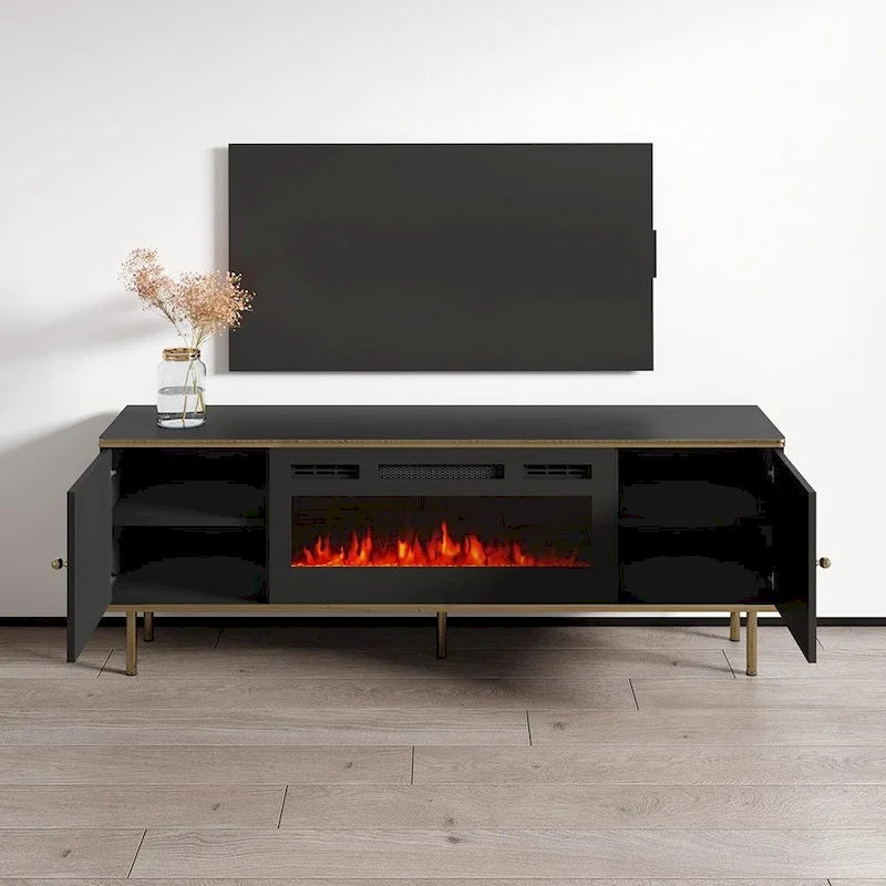 Camelia 63-Inch Electric Fireplace TV Stand 4