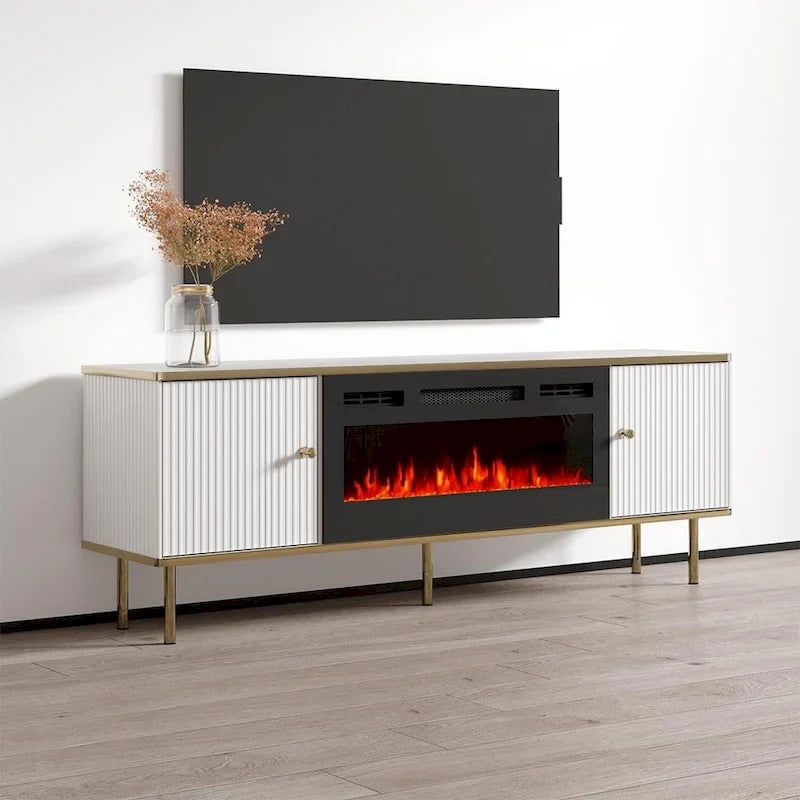 Camelia 63-Inch Electric Fireplace TV Stand 8