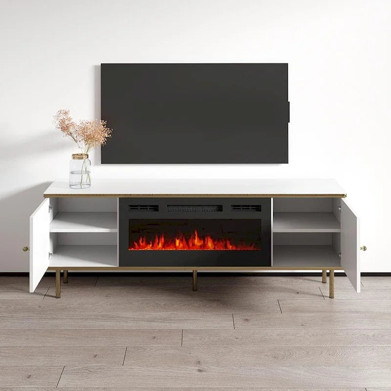 Camelia 63-Inch Electric Fireplace TV Stand 10