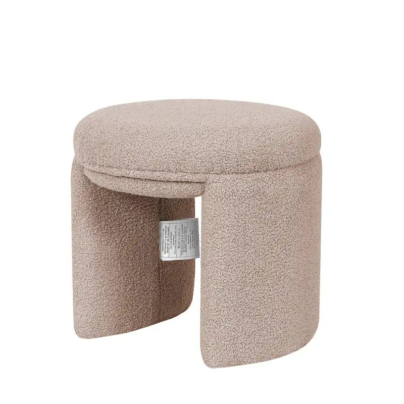 Adeco Small Teddy Ottoman - Low Vanity Foot Stool 14