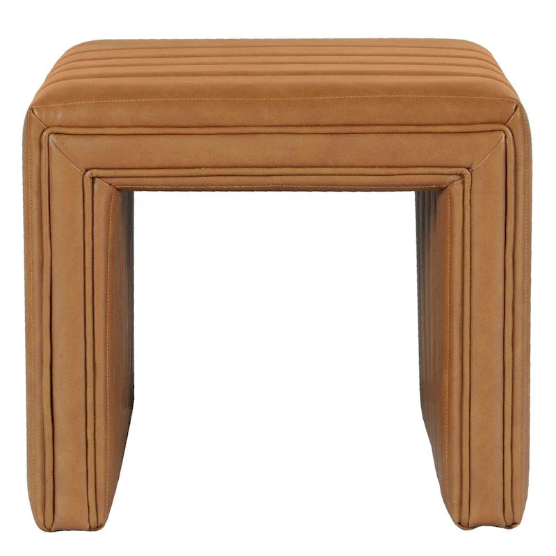 HomePop Contemporary Channel-Designed Ottoman 2