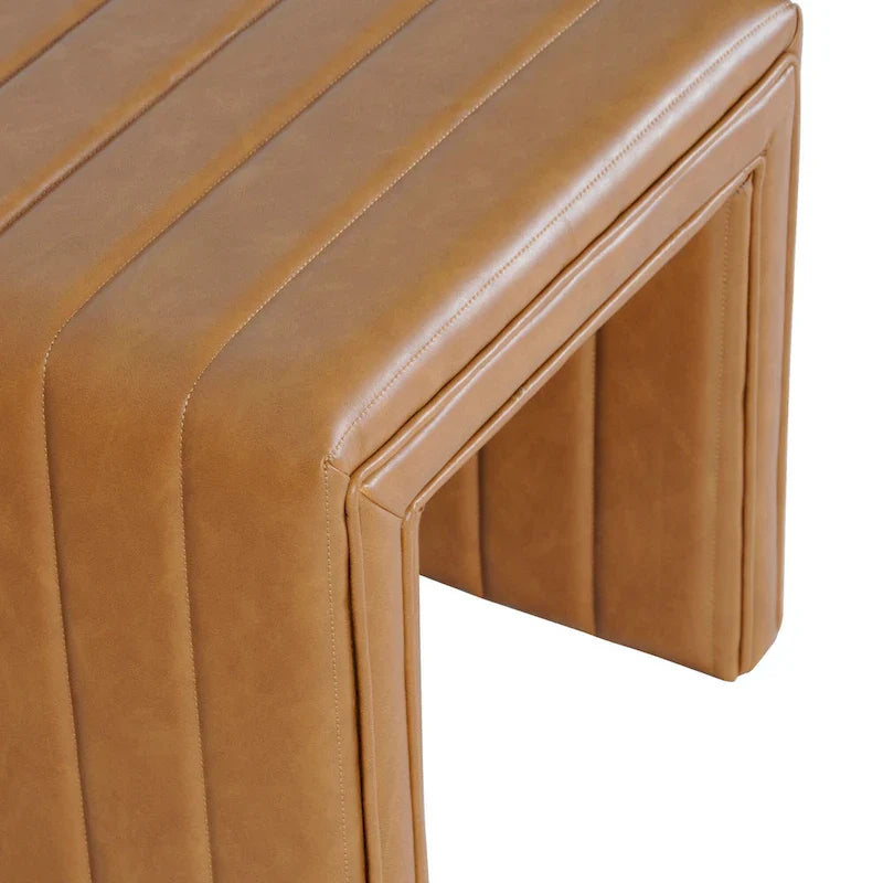 HomePop Contemporary Channel-Designed Ottoman 3