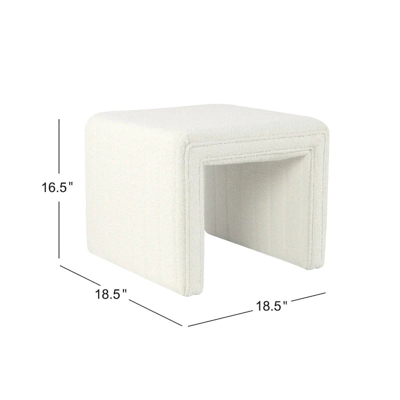 HomePop Contemporary Channel-Designed Ottoman 7