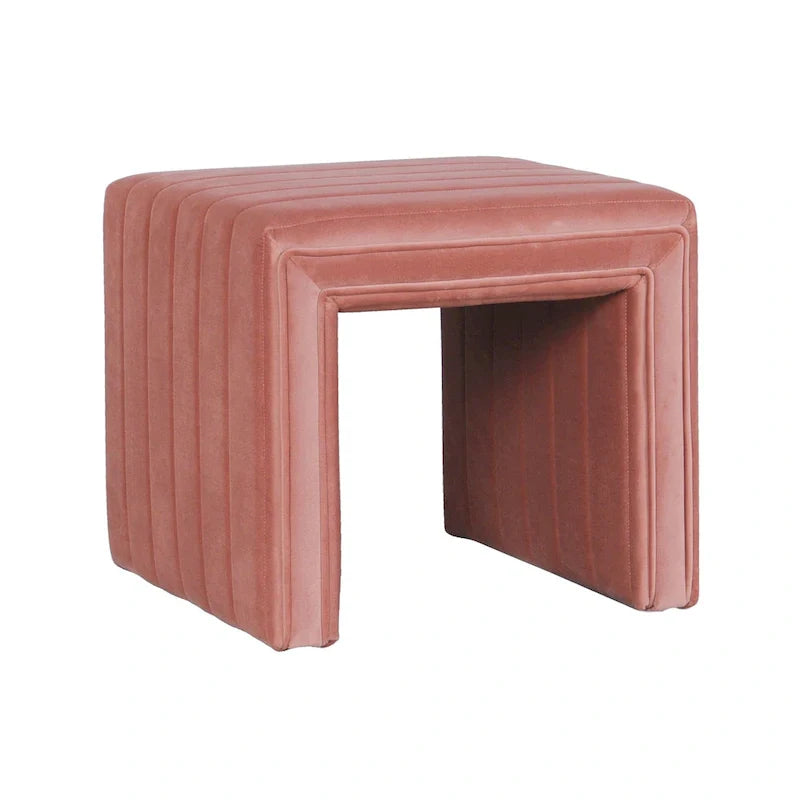 HomePop Contemporary Channel-Designed Ottoman 9