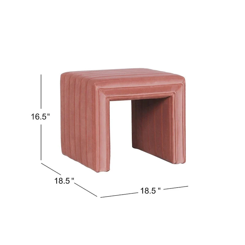 HomePop Contemporary Channel-Designed Ottoman 10