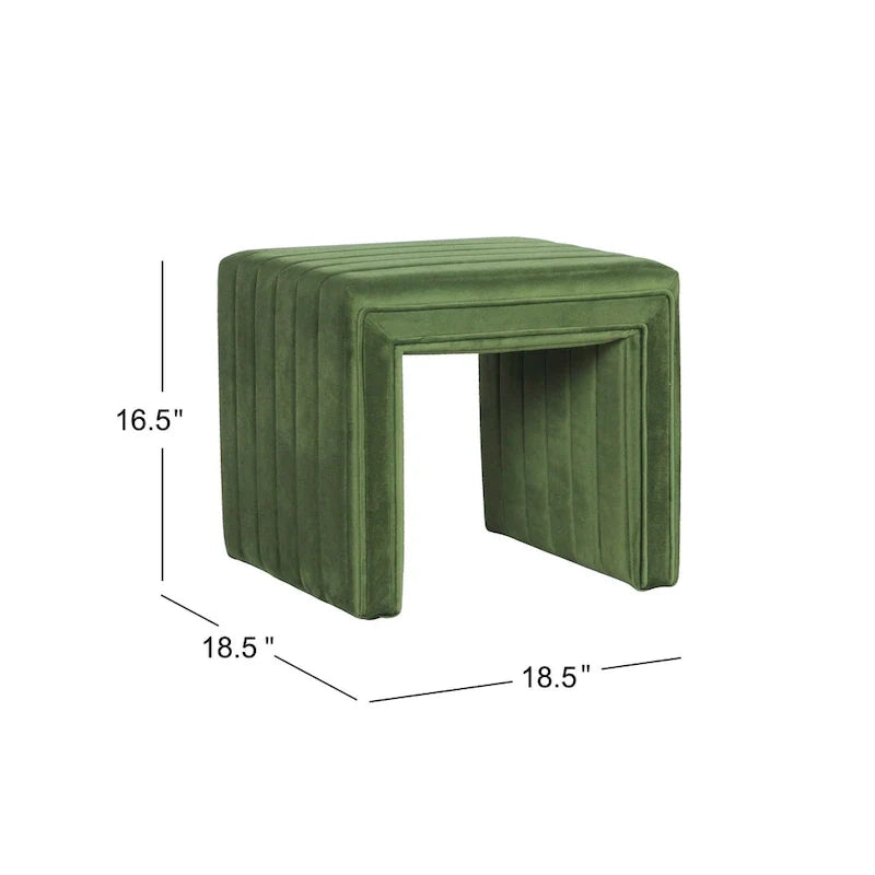 HomePop Contemporary Channel-Designed Ottoman 13