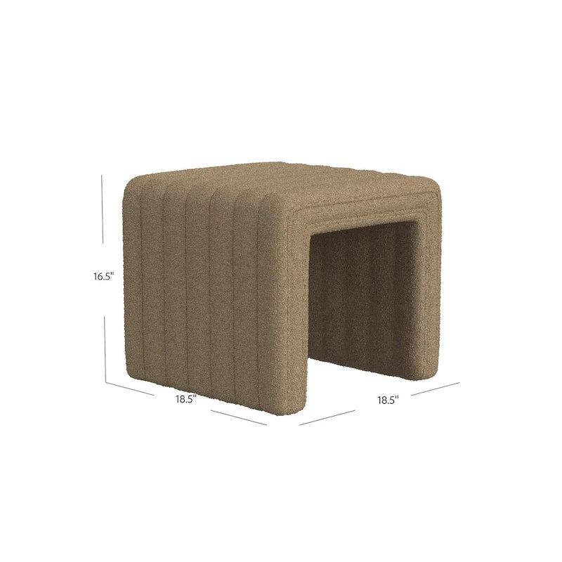 HomePop Contemporary Channel-Designed Ottoman 17