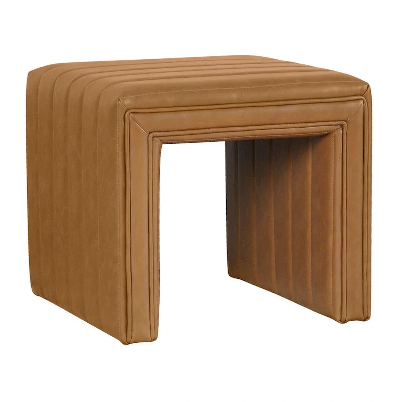 HomePop Contemporary Channel-Designed Ottoman 22