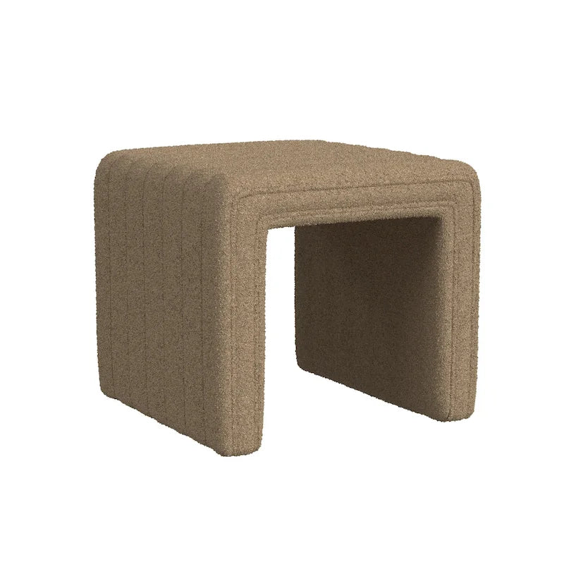 HomePop Contemporary Channel-Designed Ottoman 33