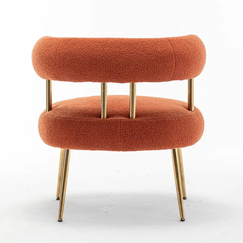 SEYNAR Contemporary Glam Upholstered Open-Back Accent Chair with Gold Legs 23