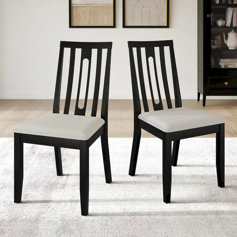 CraftPorch Modern Wooden Dining Chair Set (2 Pieces) - N/A 5