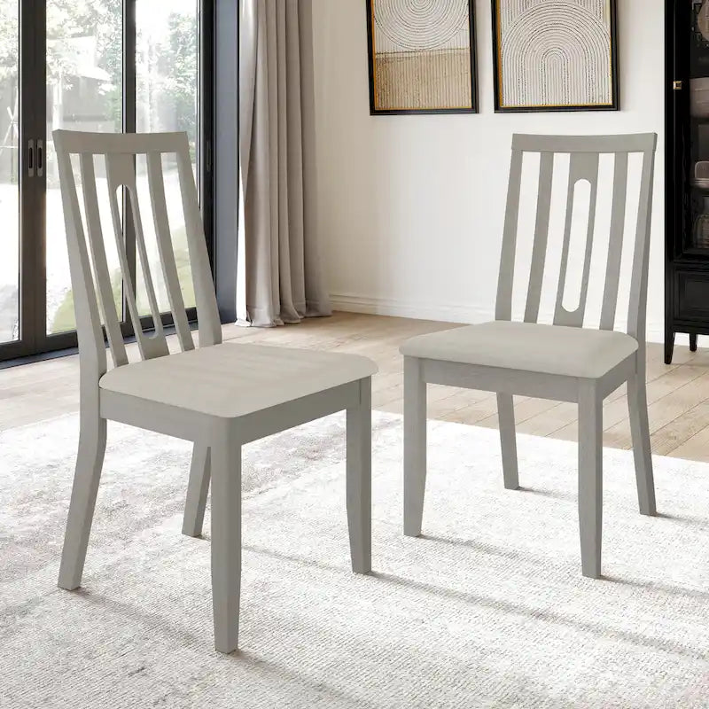 CraftPorch Modern Wooden Dining Chair Set (2 Pieces) - N/A 10