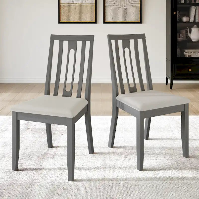 CraftPorch Modern Wooden Dining Chair Set (2 Pieces) - N/A 13