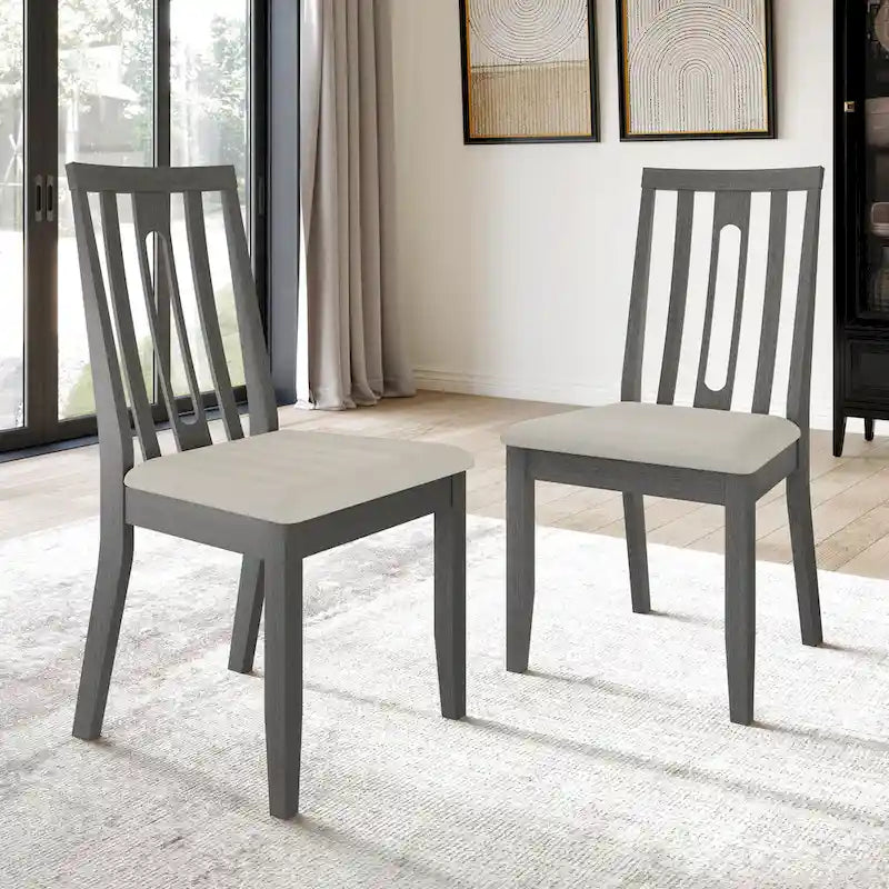CraftPorch Modern Wooden Dining Chair Set (2 Pieces) - N/A 14