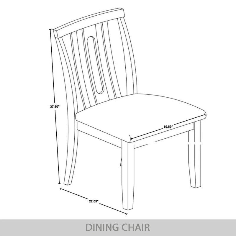 CraftPorch Modern Wooden Dining Chair Set (2 Pieces) - N/A 17