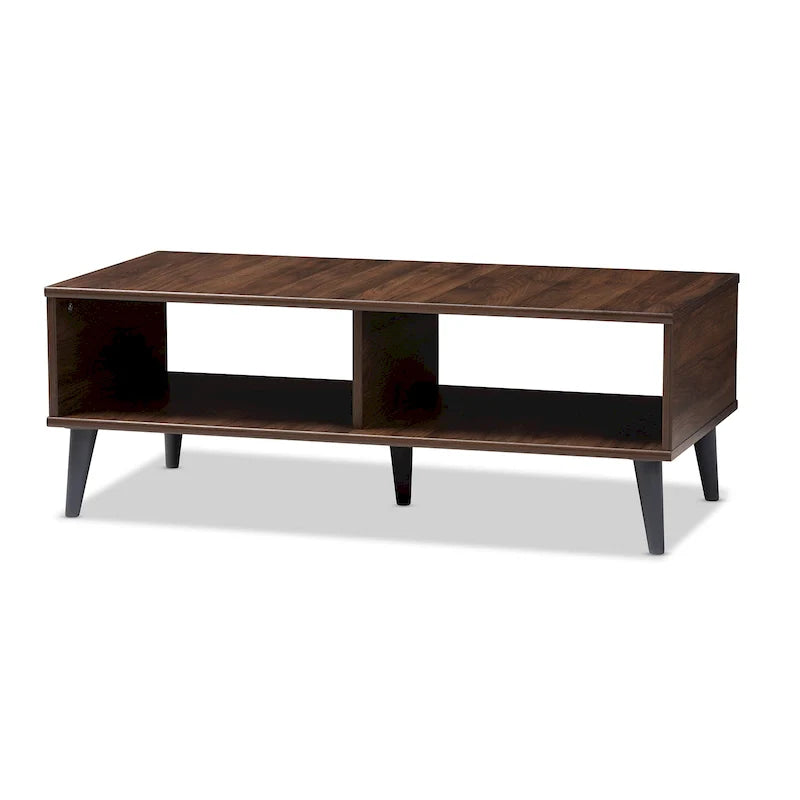 Baxton Studio Mid-Century Modern Brown Coffee Table 16