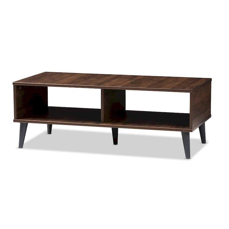 Baxton Studio Mid-Century Modern Brown Coffee Table 3