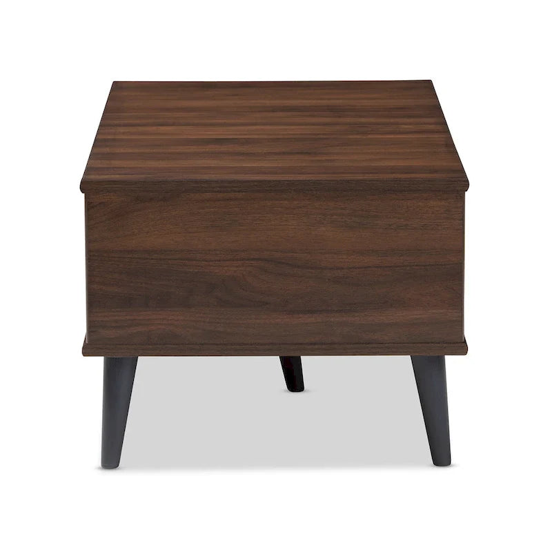 Baxton Studio Mid-Century Modern Brown Coffee Table 5