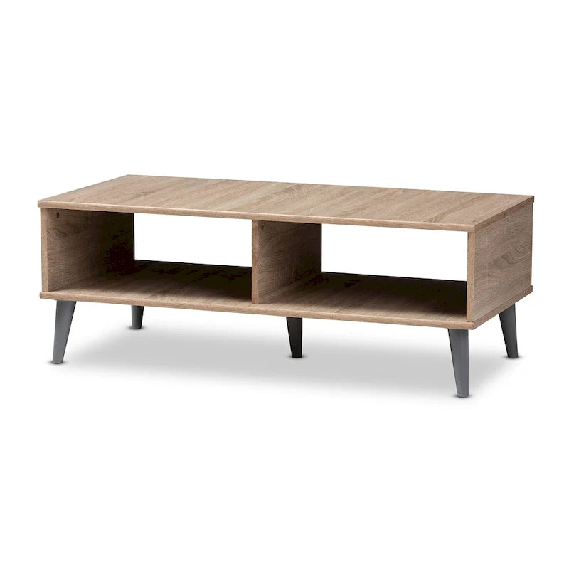 Baxton Studio Mid-Century Modern Brown Coffee Table 10