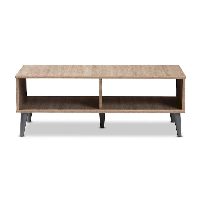 Baxton Studio Mid-Century Modern Brown Coffee Table 11