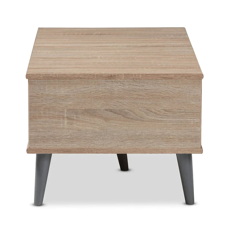 Baxton Studio Mid-Century Modern Brown Coffee Table 12