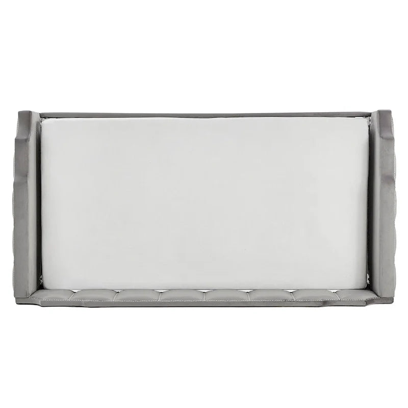 iNSPIRE Q Modern Chareau Glam Grey Velvet Daybed 9