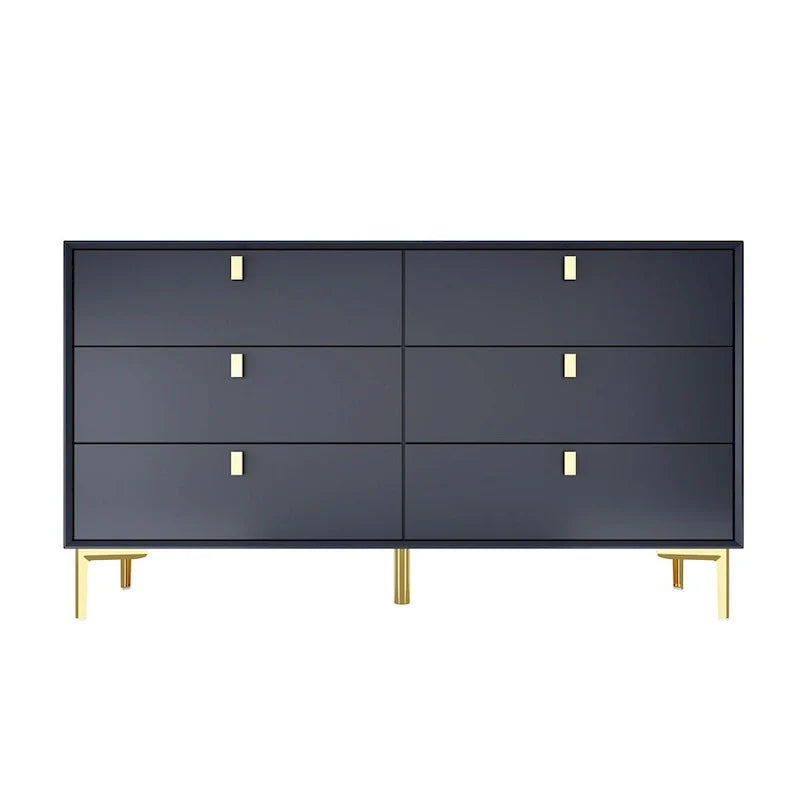 Mid-Century 6-Drawer Storage Dresser Chest Sideboard 17