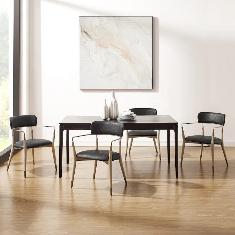 Set of 2 Mid-Century Solid Wood Accent Dining Chairs by Art Leon 6