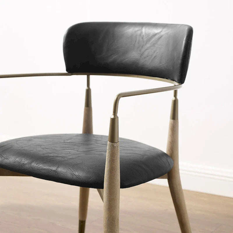 Set of 2 Mid-Century Solid Wood Accent Dining Chairs by Art Leon 11