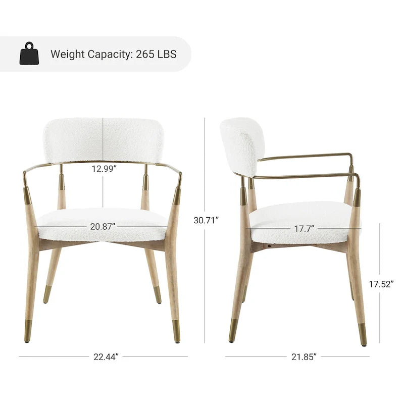 Set of 2 Mid-Century Solid Wood Accent Dining Chairs by Art Leon 20