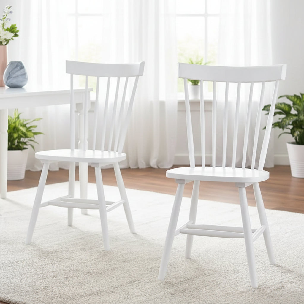 Set of 2 Venice Solid Wood Spindle Dining Chairs by Simple Living 3