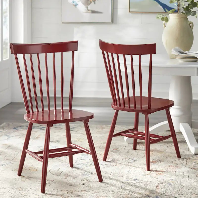 Set of 2 Venice Solid Wood Spindle Dining Chairs by Simple Living 5