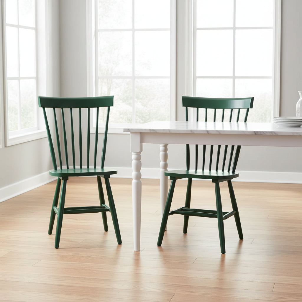 Set of 2 Venice Solid Wood Spindle Dining Chairs by Simple Living 7