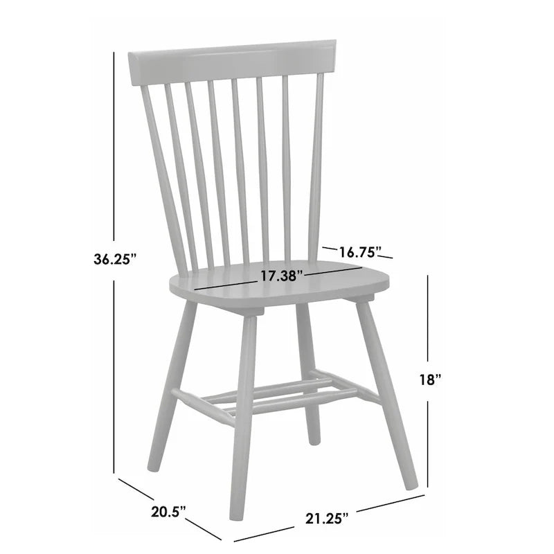 Set of 2 Venice Solid Wood Spindle Dining Chairs by Simple Living 18