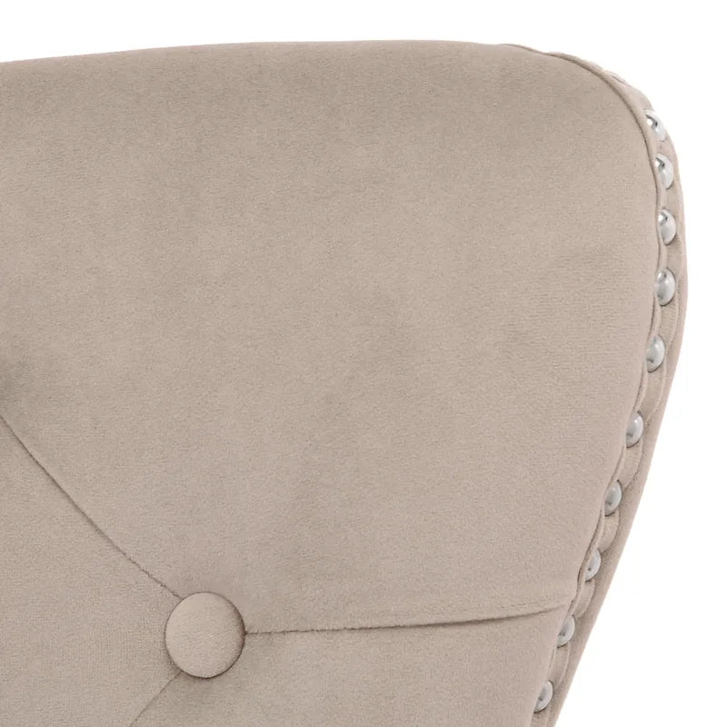Set of 2 Grandview Tufted Upholstered Dining Chairs with Nailhead Trim and Ring Pull 33