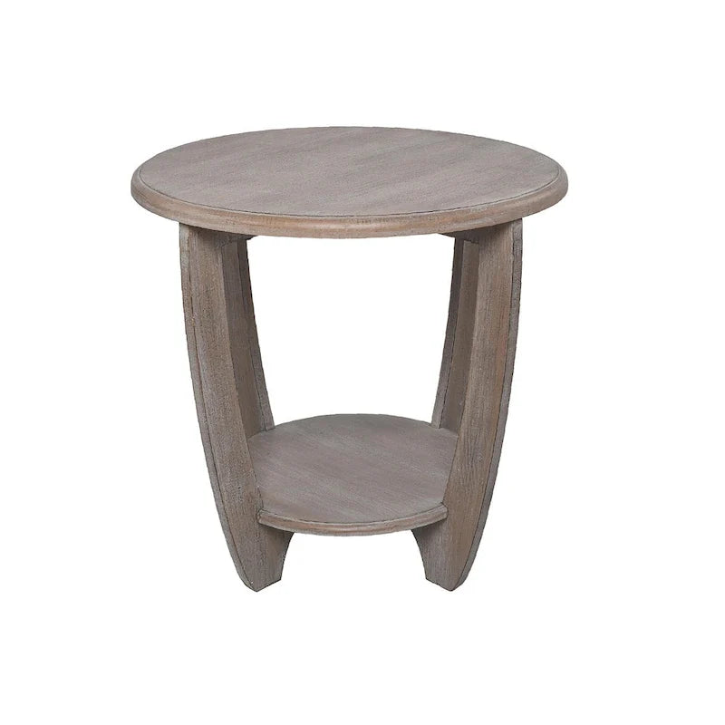 COZAYH Set of 2 Rustic Farmhouse End Tables with Storage Shelf - Vintage Grey French Country Accent Side Tables 5