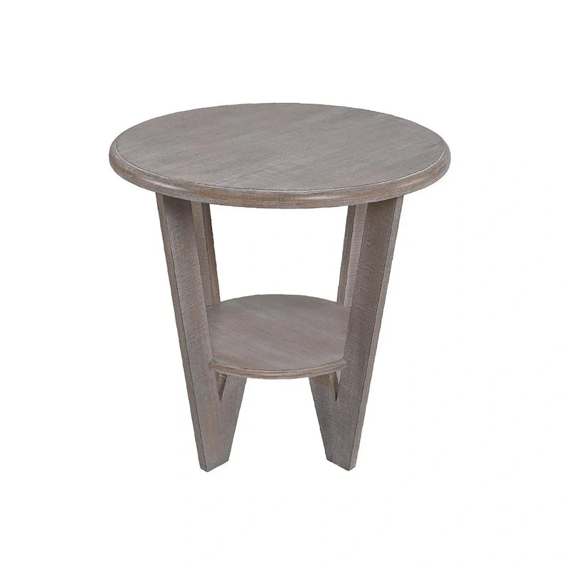 COZAYH Set of 2 Rustic Farmhouse End Tables with Storage Shelf - Vintage Grey French Country Accent Side Tables 10
