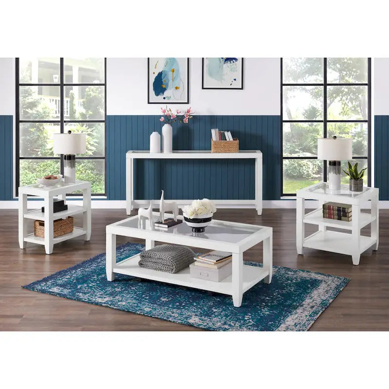 Cordero 16-Inch Wide Wood and Glass Top Chairside End Table with Shelf Storage 13