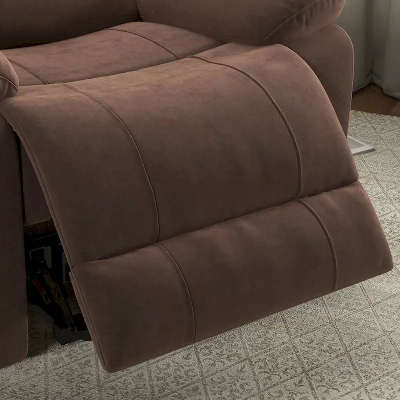 Overstuffed Arm and Back Manual Recliner Chair 9