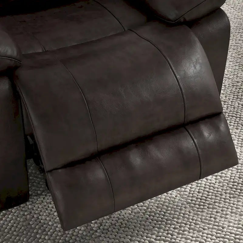 Overstuffed Arm and Back Manual Recliner Chair 23