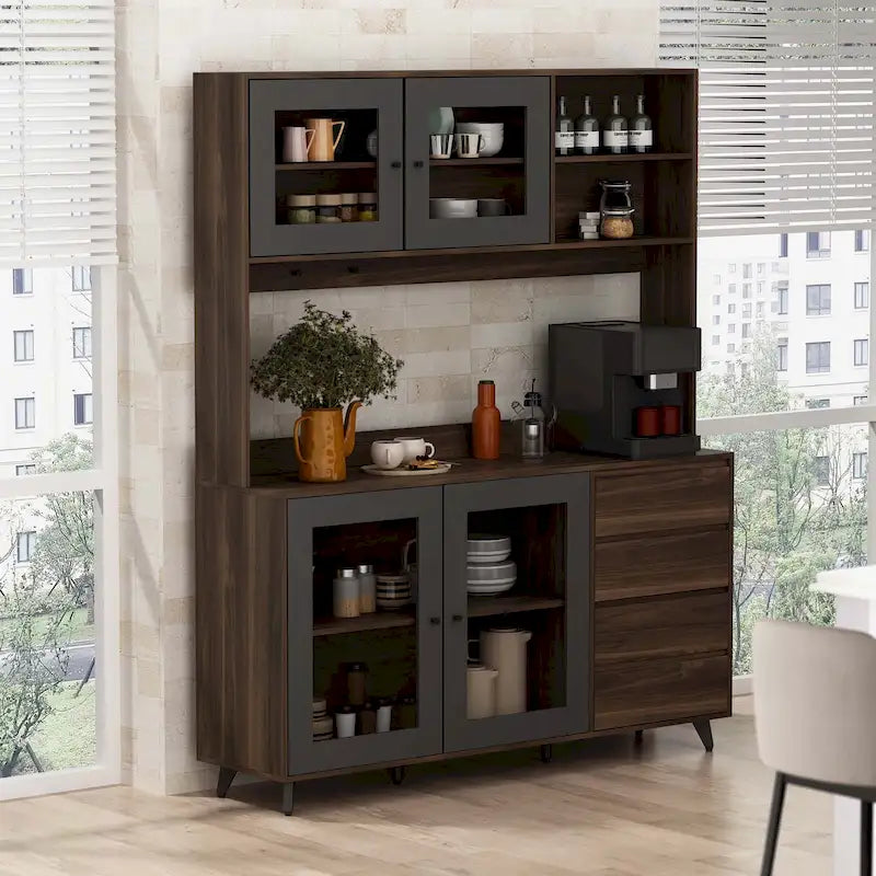 Multi-Functional Sideboard: Wine and Tea Cabinet, Kitchen Cupboard, Buffet Storage 31